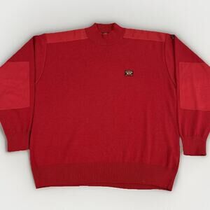$795 Paul & Shark Yachting Wool Blend Knit Sweater Men Large Elbow Patches Rugby